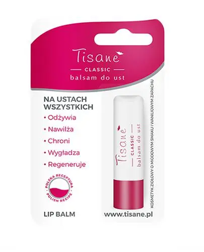 Tisane Balsam do ust pomadka, 4,3 g  - Naturalna pielęgnacja dla suchych ust