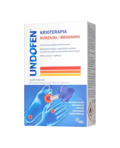 Undofen Krioterapia na kurzajki i brodawki, aerozol, 50 ml - Krioterapia w aerozolu do usuwania  brodawek i kurzajek