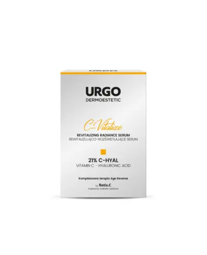 Urgo Dermoestetic C-vitalize, Rewitalizująco-rozświetlające serum, 30 ml - Rozświetlające serum antyoksydacyjne z 21% kompleksem C-HYAL.