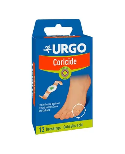 Urgo Coricide, 12 sztuk - Plastery na odciski z kwasem salicylowym