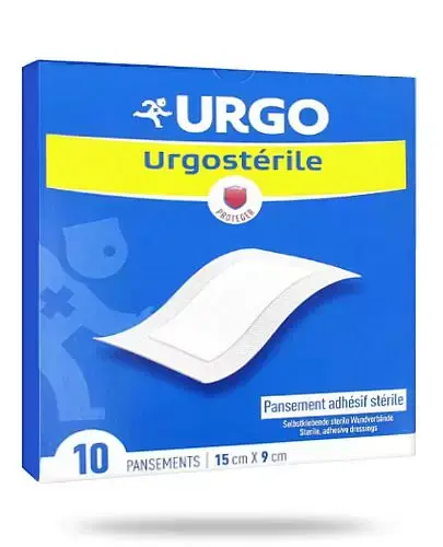 Urgo Urgosterile, 15 cm x 9 cm, 10 sztuk - Sterylne  opatrunki z warstwą chłonną do każdego typu rany