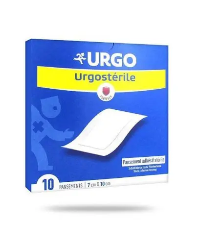 Urgo  Urgosterile, opatrunek 7 cm x 10 cm, 10 sztuk - Sterylne z warstwą chłonną do każdego typu rany