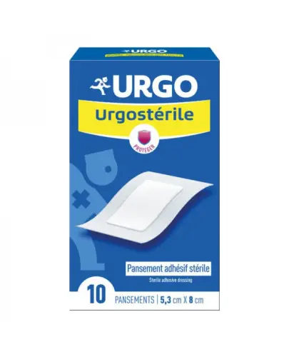 Urgo Urgosterile, 5,3 cm x 8 cm, 10 sztuk - Sterylne opatrunki z warstwą chłonną do każdego typu rany