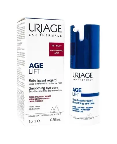 Uriage Age Lift krem do skóry wokół oczu, 15 ml - Koi, nawilża oraz redukuje cienie i obrzęki pod oczami, poprawia kontur oka