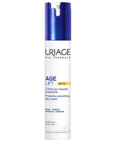 Uriage Age Lift Wygładzający krem ochronny na dzień SPF30, 40 ml - Liftingujący produkt do pielęgnacji twarzy. Wygładza i ujędrnia