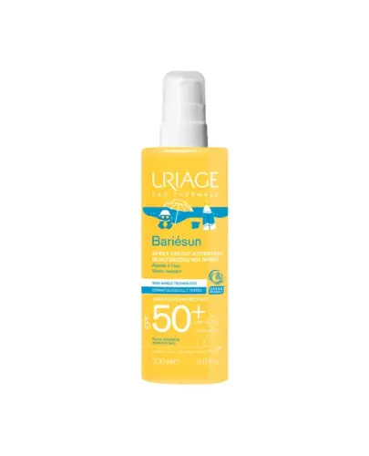 Uriage Bariesun Nawilżający spray dla dzieci SPF 50+, 200 ml - Delikatny dla skóry, odporny na wodę