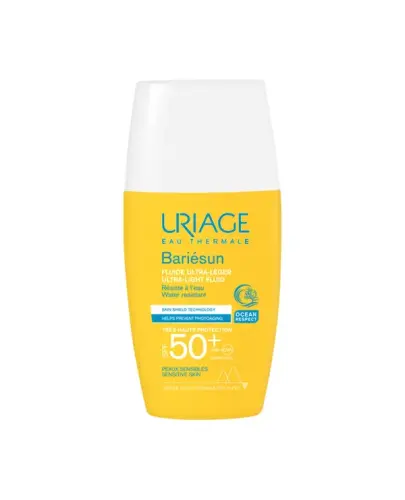 Uriage Bariesun Ultralekki fluid z SPF 50+, 30 ml - Ochrona przed promieniowaniem UVA i UVB oraz światłem niebieskim