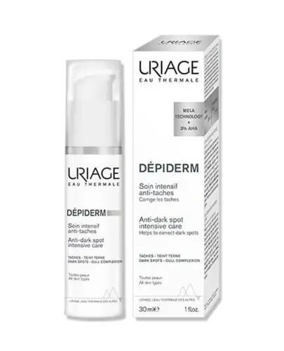 Uriage Depiderm Intensywny krem na przebarwienia, 30 ml - Wyrównuje koloryt i poprawia wygląd skóry twarzy