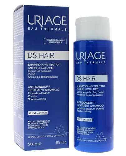 Uriage DS Hair Szampon przeciwłupieżowy, 200 ml - Na tłusty i suchy łupież