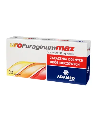 uroFuraginum Max 100 mg, 30 tabletek - Infekcje dolnych dróg moczowych.