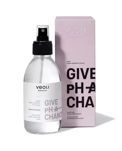 Veoli Botanica Give pH a Chance Tonik-mgiełka do twarzy kojąca, 200 ml - Który łagodzi podrażnienia i niweluje uczucie ściągnięcia