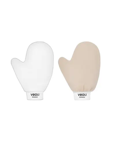 Veoli Botanica Zestaw rękawic do ciała I Glove Peel & I Glove Tan, 2 sztuki - Połączenie rękawicy złuszczającej i aplikacyjnej