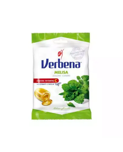 Verbena Melisa ziołowe cukierki z wit. C, 60 g - Naturalny smak melisy i witamina C