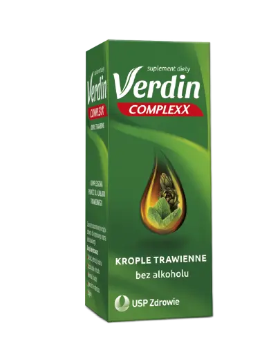 Verdin Complexx krople, 40ml - Suplement diety z olejkiem miętowym i karczochem. Krople bez alkoholu