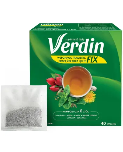 Verdin Fix, 40 saszetek - Herbatka z kompozycją 6 ziół 