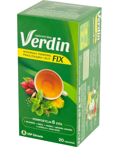 Verdin Fix, 20 saszetek  - Herbatka z kompozycją 6 ziół 