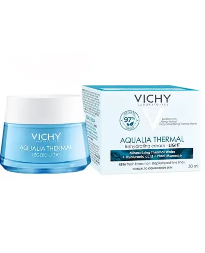 Vichy Aqualia Thermal, lekki kremdo twarzy, 50 ml - Wzmacnia i przywraca równowagę pH każdego rodzaju skóry