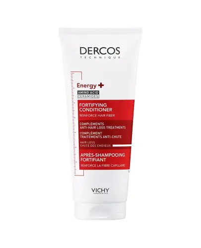 Vichy Dercos Energy+, wzmacniająca odżywka do włosów, 200 ml - Do wszystkich typów włosów, wzbogacona o Aminexil