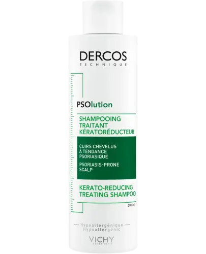 Vichy Dercos PSOlution, szampon keratolityczny, 200 ml - Zmniejsza liczbę grubych łusek, łagodzi swędzenie i zaczerwienienie