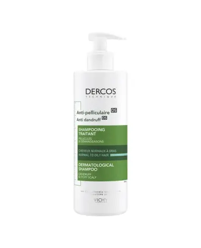 Vichy Dercos Anti Dandruff DS, szampon przeciwłupieżowy, 390 ml  - Do włosów normalnych i przetłuszczające się