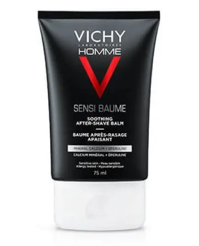 Vichy Homme Sensi Baume Mineral Ca, 75 ml - Kojący balsam po goleniu do skóry wrażliwej