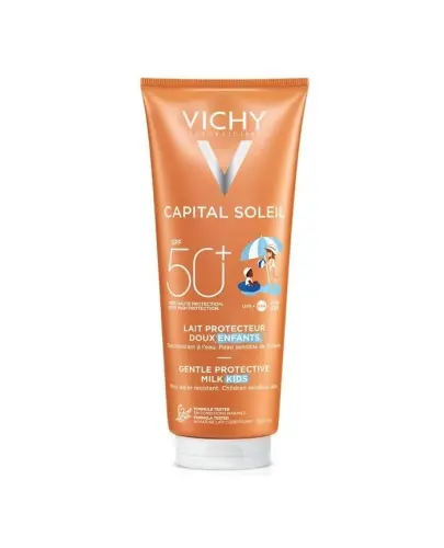 Vichy Capital Soleil Ochronne mleczko dla dzieci SPF 50+, 300 ml - Do skóry bardzo bladej  z nietolerancją słoneczną