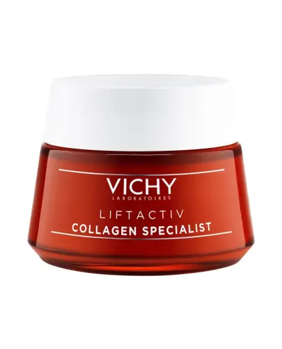 Vichy Liftactiv Collagen Specialist, krem przeciwzmarszczkowy na dzień, 50 ml - Z witaminą C i peptydami, modeluje owal twarzy