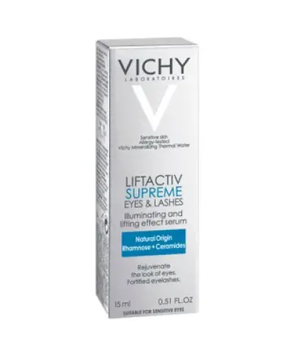 Vichy Liftactiv, serum 10, oczy i rzęsy, 15 ml - Rozświetla i przywraca młode spojrzenie