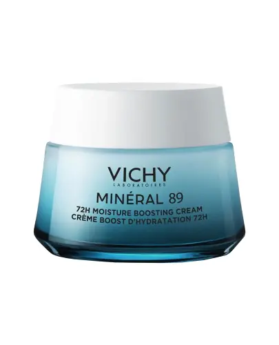 Vichy Mineral 89 Lekki krem nawilżająco-odżywczy 72h, 50 ml - Łagodzi uczucie ściągania i wyraźnie redukuje zaczerwienienia