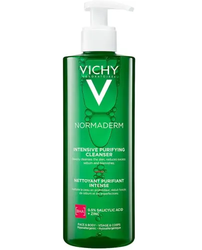 Vichy Normaderm Phytosolution, żel głęboko oczyszczający, 400 ml - Do mycia cery tłustej i mieszanej ze skłonnością do trądziku