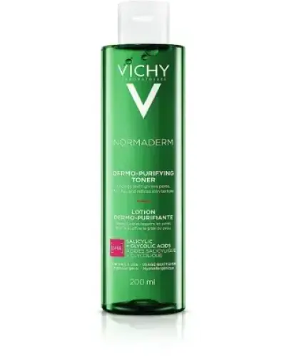 Vichy Normaderm, tonik oczyszczający do twarzy, 200 ml  - Do skóry skłonnej do powstawania niedoskonałości