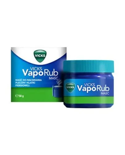 Vicks VapoRub, 50 g - Do nacierania klatki piersiowej i pleców, maść na objawy przeziębienia