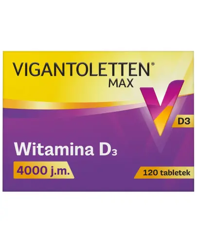 Vigantoletten Max, 4000 j.m., 120 tabletek - Suplement diety z wysoką dawką witaminy D