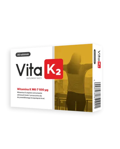 Vita K2, 30 tabletek - Suplement diety z witamina K MK-7 100 μg, która wspiera utrzymanie zdrowych kości