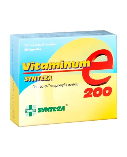 Vitaminum E Synteza 200 mg, 30 kapsułek miękkich - Lek na niedobory witaminy E