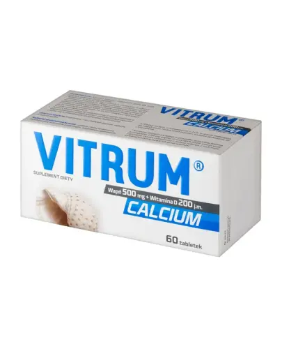 Vitrum Calcium, 60 tabletek - Wapń 500 mg + witamina D 200 j.m.