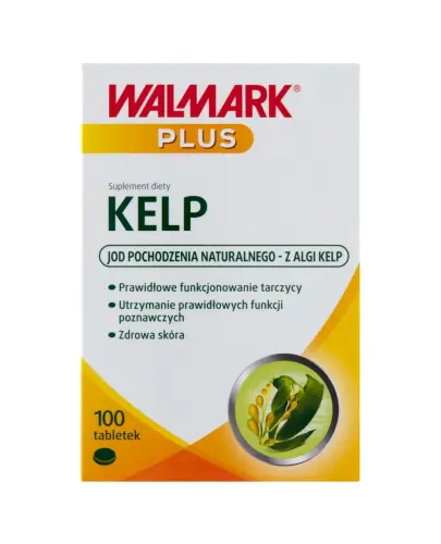 Walmark Plus Kelp, 100 tabletek - Suplement diety z naturalnym źródłem jodu