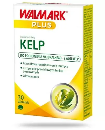 Walmark Plus Kelp, 30 tabletek - Suplement diety z naturalnym źródłem jodu.