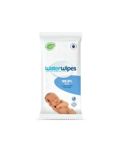 WaterWipes Bio Chusteczki nawilżane dla noworodków i niemowląt, 28 sztuk - Pielęgnacja i oczyszczanie wrażliwej skóry dziecka