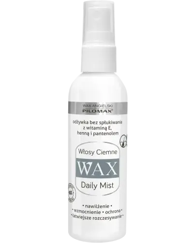 WAX Pilomax Daily Mist, Odżywka w sprayu do włosów ciemnych, 100 ml - Opracowana z myślą o potrzebach włosów suchych i zniszczonych