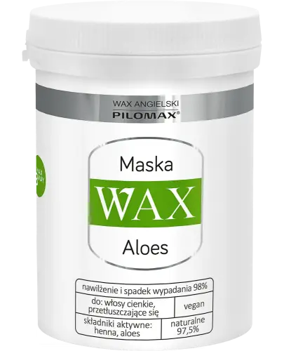 Wax Aloes maska nawilżająca do włosów cienkich lub przetłuszczających się, 240 ml - Regeneruje i zwiększa objętość włosów