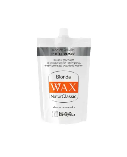 Wax Blonda maska do włosów niefarbowanych blond, 50 ml - Do jasnych, suchych i zniszczonych mechanicznie włosów