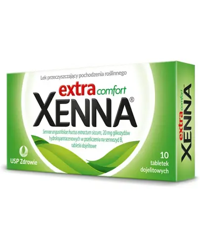 Xenna Extra Comfort tabletki dojelitowe, 10 sztuk - Do stosowania w doraźnym leczeniu zaparć