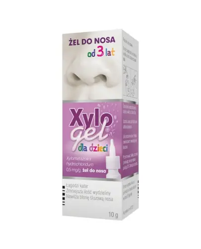 Xylogel dla dzieci żel do nosa, 10 g - Żel do nosa umożliwiający łatwiejsze oddychanie pacjentom, u których występuje uczucie zatkanego nosa