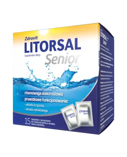 Zdrovit Litorsal Senior, 15 saszetek - Suplement diety z elektrolitami