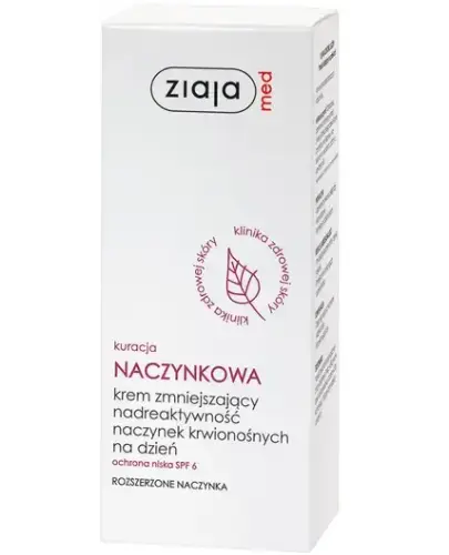 Ziaja Med Kuracja Naczynkowa, krem na dzień, 50 ml  - Zmniejsza nadreaktywność i widoczność naczynek krwionośnych