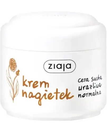 Ziaja Krem Nagietek, cera sucha, wrażliwa i normalna, 100 ml  - Odżywia, nawilża i koi skórę.