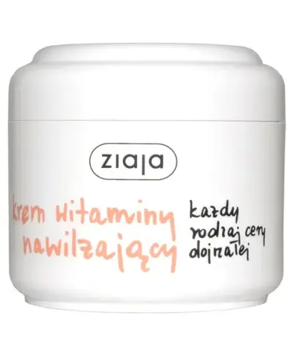 Ziaja Krem Witaminy, nawilżający, 100 ml - Z witaminami E, F, C i prowitaminą B5, który intensywnie nawilża, ujędrnia i odżywia skórę