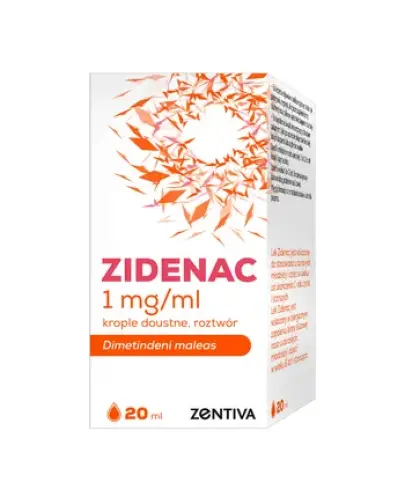 Zidena krople doustne, 20 ml - Krople doustne, które wskazane są w alergicznym zapaleniu błony śluzowej nosa