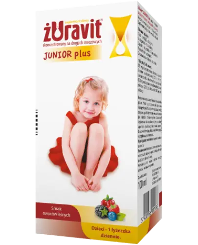 Żuravit Junior Plus owoce leśne, 100 ml - Syrop z żurawiną dla dzieci powyżej 3. roku życia